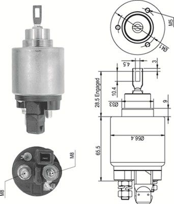 MAGNETI MARELLI Magneettikytkin, käynnistin 940113050343